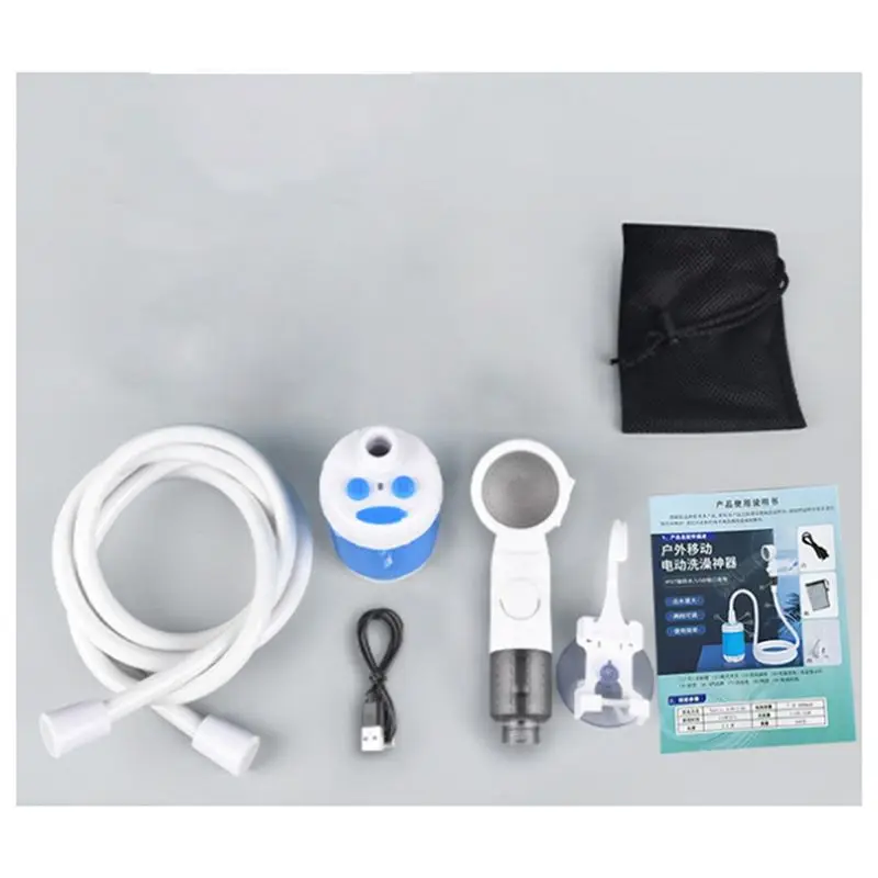 A69ecompact Handheld Rechargeable Outdoor Shower, Gentle Shower Stream For Car Washing, Flower Watering, And Bathing Tools
