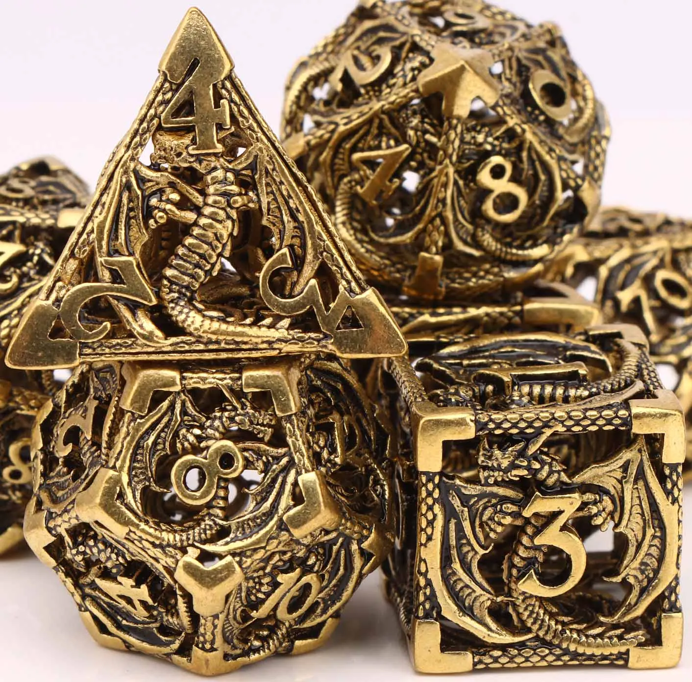 

Dragon Metal D&D Dice Set, Hollow Metal Dragon d and d Dice Set, Polyhedral Dice Set, RPG Dice, DnD Metal Dice Set Gifts