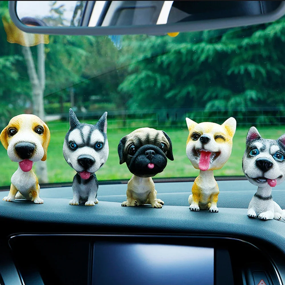 

Nodding Dog Funny Shaking Head Toys Cute Bobblehead Puppy Dolls Swing Car Ornaments Home Auto Interior Decor Car Dashboard Toys