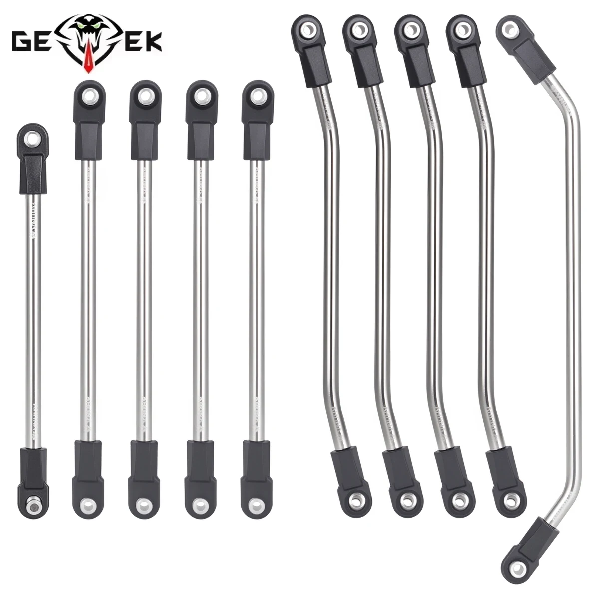 Titanium Alloy Extended Link Rod Linkage Set w/ Ball End for 1/10 Axial Capra 1.9 UTB RC Crawler Car