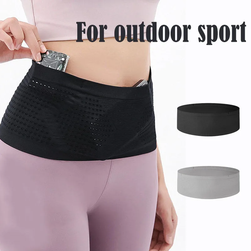 

Seamless Invisible Running Waist Belt Bag Gym Bags Lightweight Invisible Mobile Phone Bags Portable Elastic Run Cycling Bag