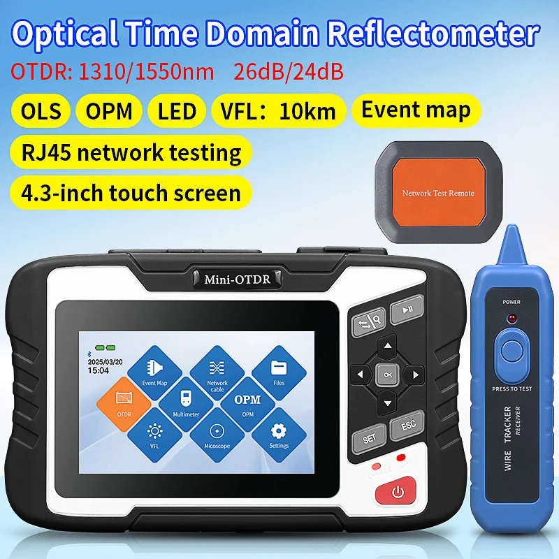 

AUA-100U/AUA-100A OTDR Многофункциональный сенсорный экран Оптический рефлектометр во временной области 1310/1550 нм Тестер оптоволоконного кабеля
