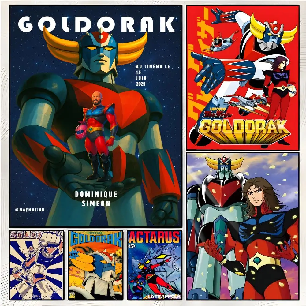 Anime Mecha Goldorak Painting Calligraphy Wall Art Mural Living Room Canvas Decor Gifts