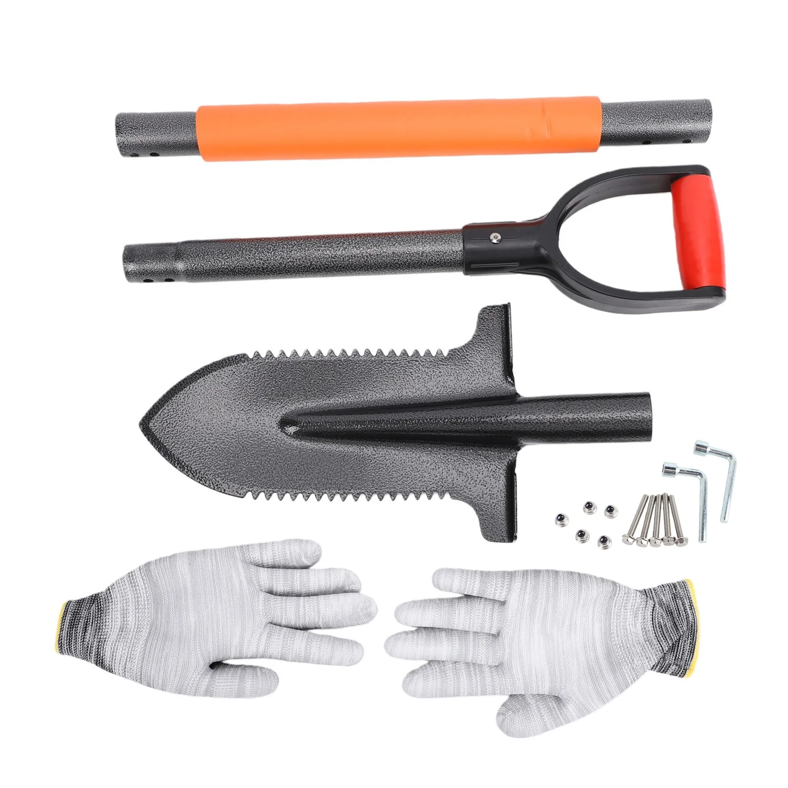 20 Teeth Root Saw Spade Detachable Lightweight Ergonomic Metal Detecting Shovel for Garden Root Cutting Garden Shovel