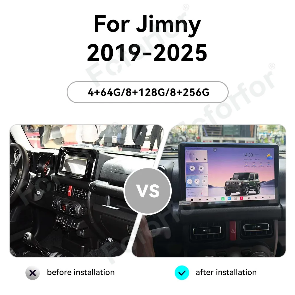 

Мультимедийная система Android 14 для Jimny 2019-2025 с CarPlay, 11.5-дюймовым HD-экраном, GPS-навигацией и автомагнитолой