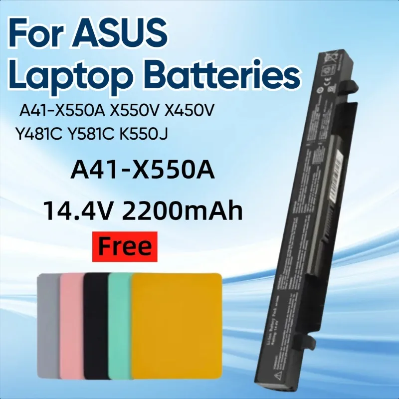 

A41-X550A 14.4V 2200mAh for ASUS A41-X550A X550V X450V Y481C Y581C K550J Laptop Batteries