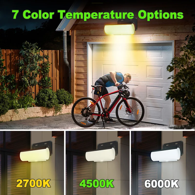 Outdoor Solar Lamp Motion Detector Dimmable 2700K/4500K/6000K Indoor LED Light with 5m Cable Waterproof Solar Spotlight