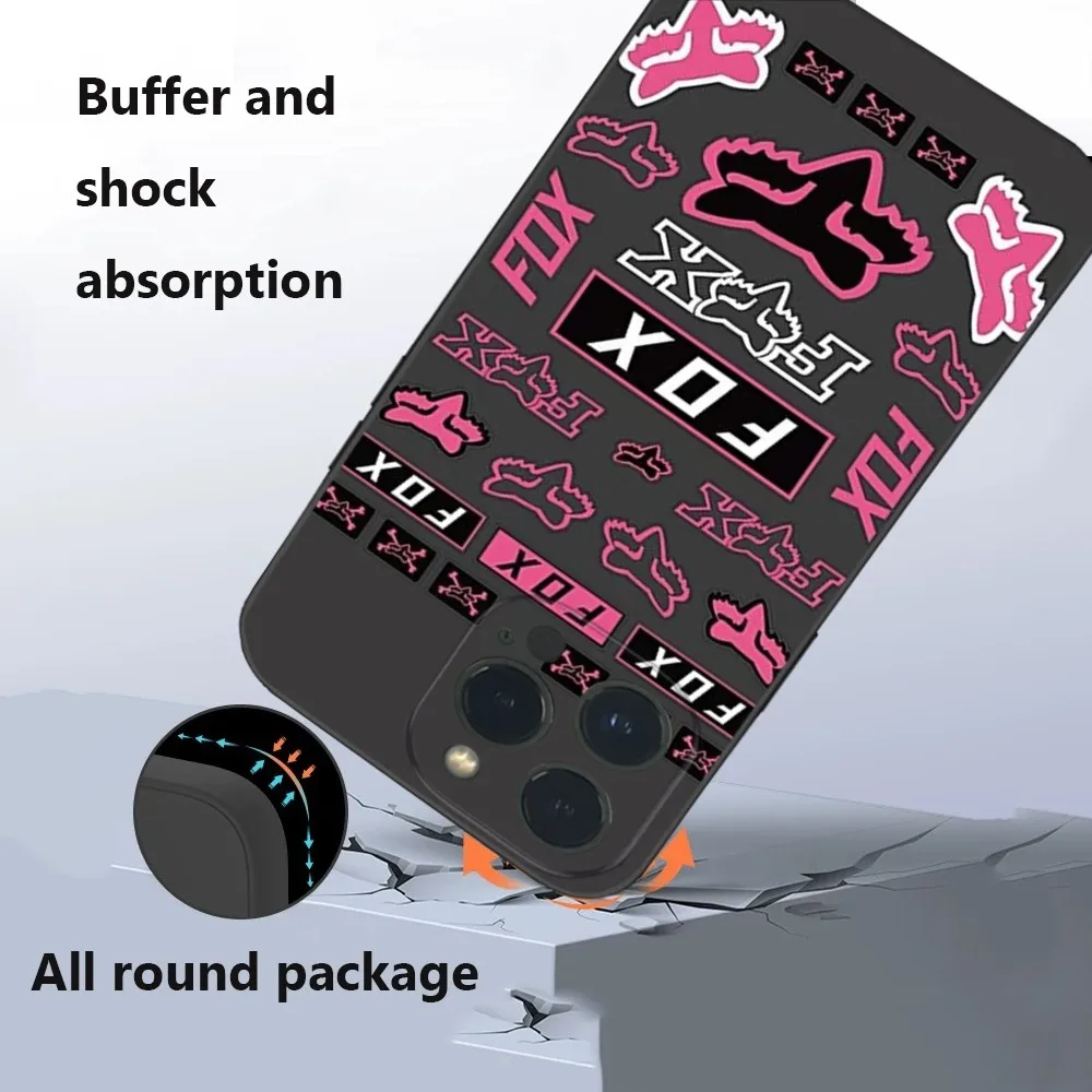 F-Fox Racing Phone Case For IPhone16 15 14 13 12 Mini 11 Pro XS Max X XR SE5 6 7 8 Plus Soft Silicone Cover