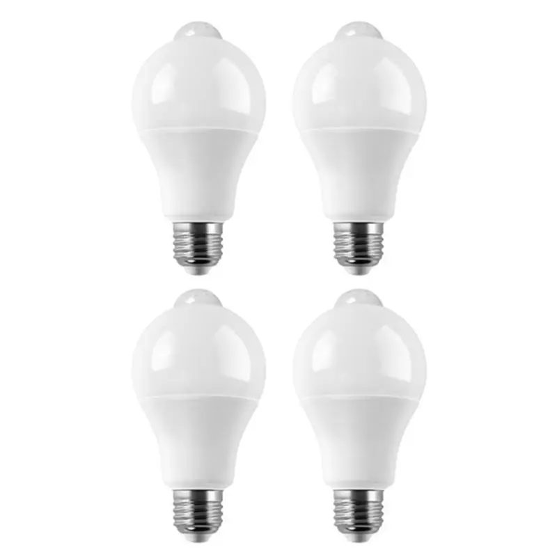 

Светодиодная лампа AEE8-4PC E27 с датчиком движения, PIR-сенсор, автоматическое включение/выключение, ночник для веранды, лестниц, гаража