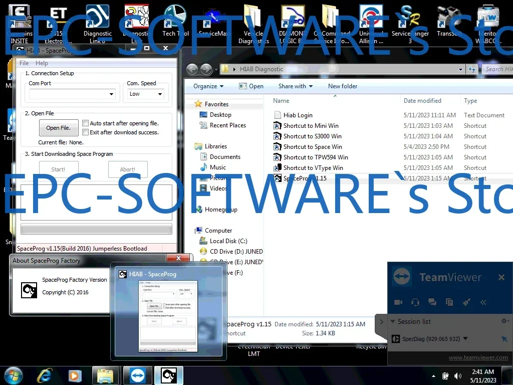 EPC-SOFTWARE HIAB Cranes Diagnostic Software  [ MiniWin S3000Win SpaceWin SpaceProg TPW594Win VTypeWin ]+Factory Level+Mult PCs