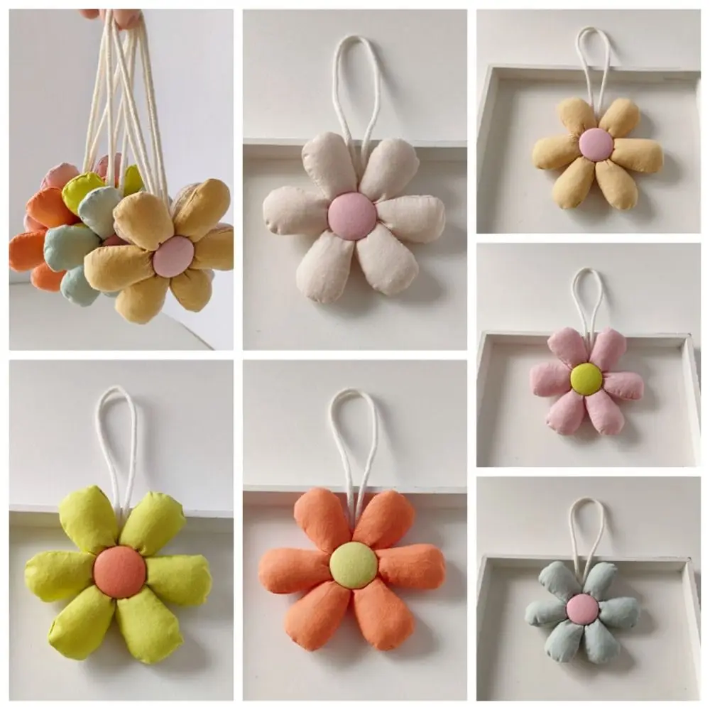 Cloth Flower Bag Pendant Bag Match Accessories Stuffed Fresh Backpack Decoration Korean Style Bag Charms Floral Lanyard Girl