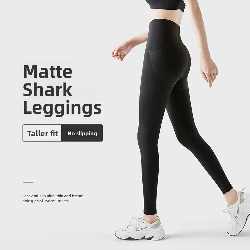 Calças de Yoga de Cintura Alta para Mulheres, Calças Finas de Primavera e Outono, Leggings Esportivas Alongadas