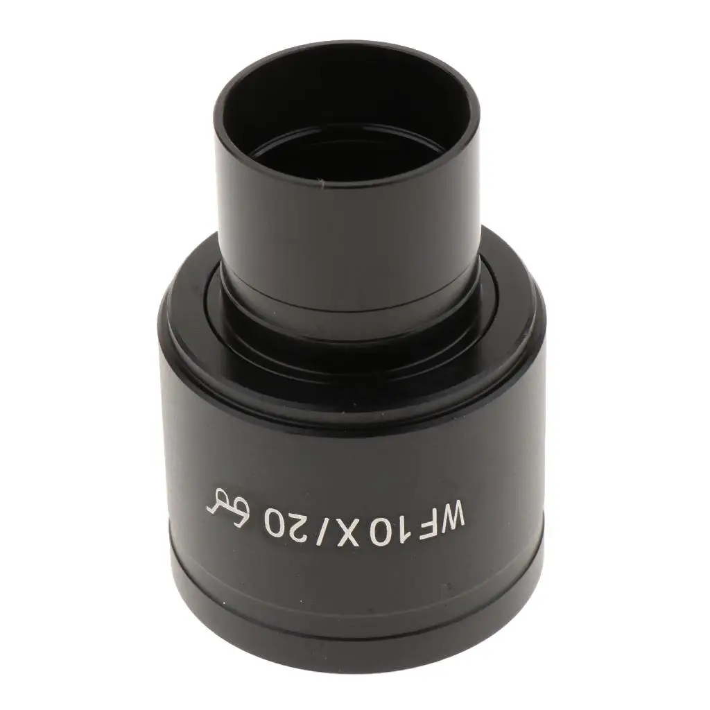 WF10X 20mm Wide Angle Microscope Eyepiece Metal Lens Compatible Eyepiece for Laboratory Biological Microscopes