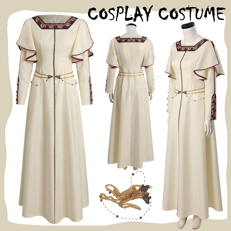 Rhaenyra Cosplay Women Dress Costume TV Dragon Roleplay The House Disguise Outfits Female Fantasia Cloth Halloween Carnival Suit