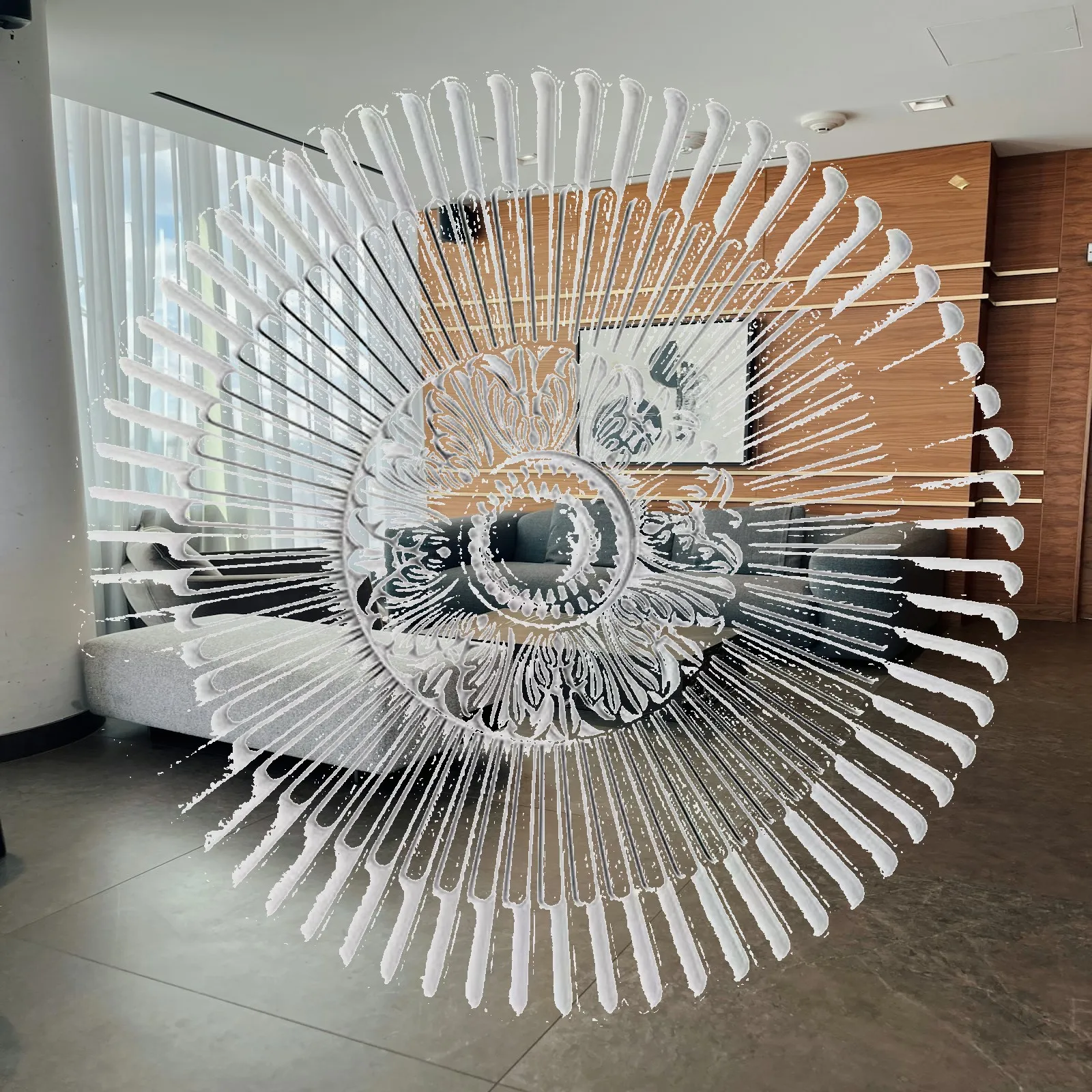 Home Ceiling Light Decorative PU Medallion Classic European Style Plate for Fixture Replacement