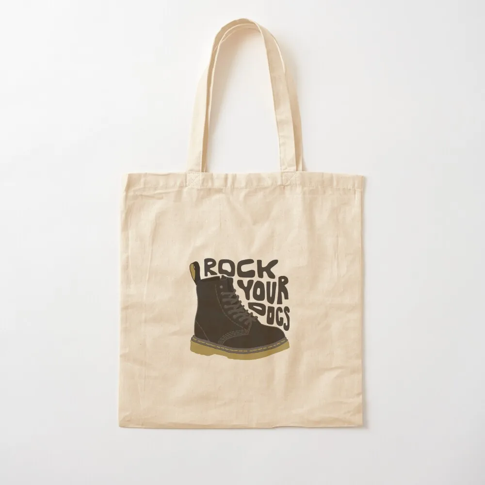 

Rock Your Docs Black Tote Bag custom tote bag canvas shopping bag Canvas Tote