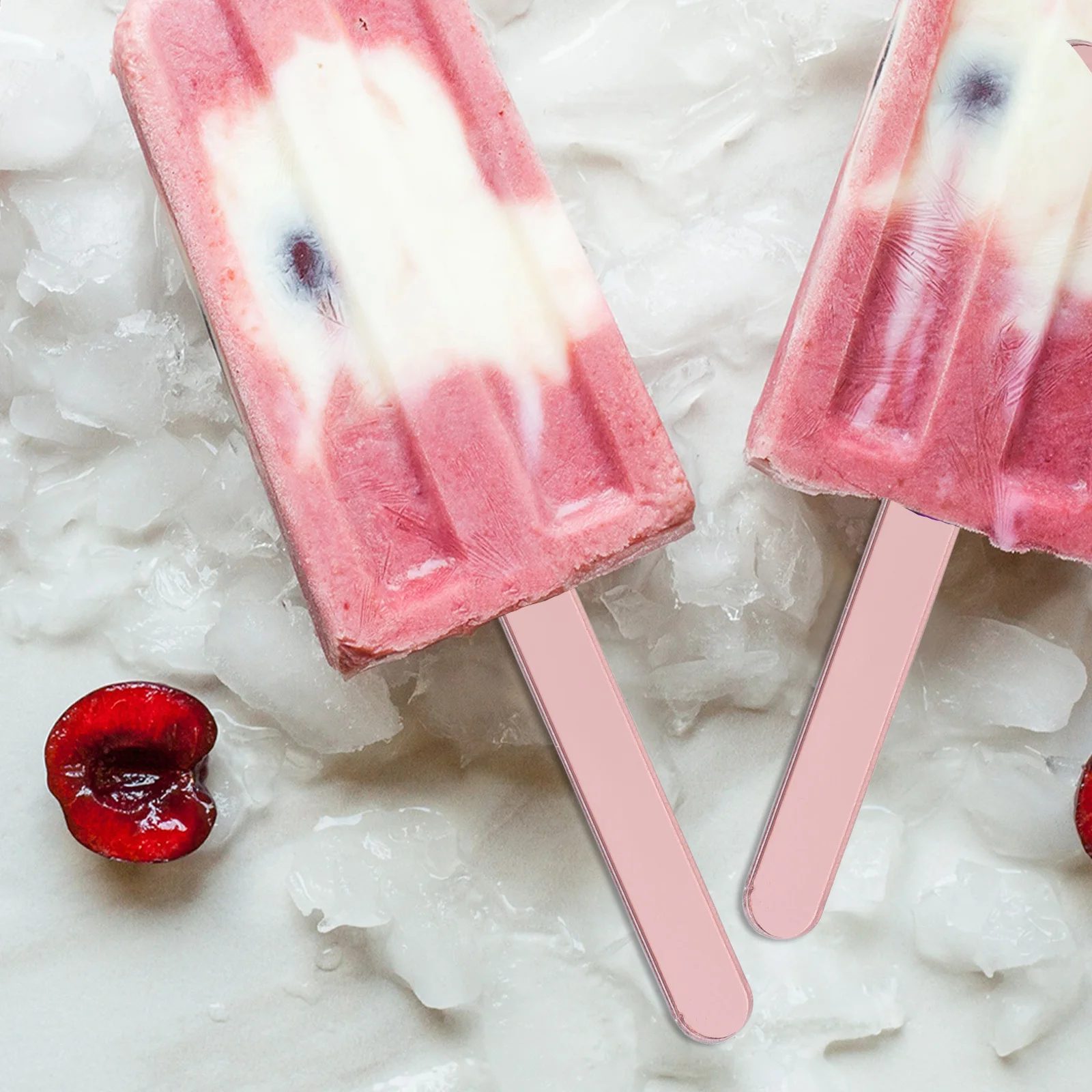 

50Pcs 4.5 Inch Acrylic Ice Cream Sticks Reusable for DIY Candy Making Tools Summer Desserts Party Treats