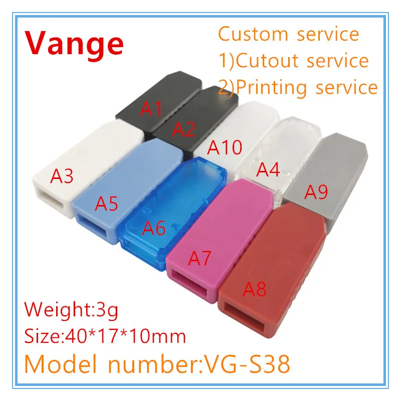 100pcs Vange USB charger project box 40*17*10mm ABS plastic instrument case
