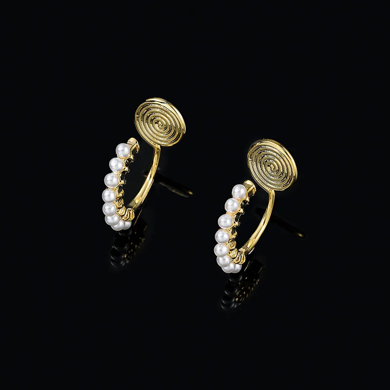 Fashion Simple Pearl Sarrings Ear Clips Hip-hop Wild Mosquito Coil Ear Clips Earrings Without Ear Piercings Hot Sale