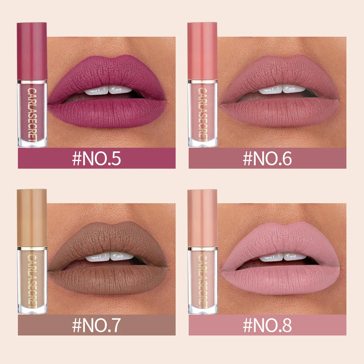 12 Pcs Book Lip Glaze Set Matte Matte Surface Waterproof Film-forming Non-stick Cup Nude Lip Gloss Lipstick Liquid Lipstick