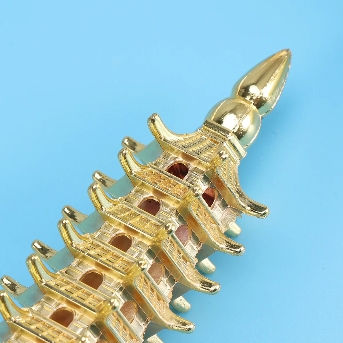 

9 Layer Alloy Wenchang Tower Miniature Metal Decoration Craft Home Garden Table Decor Building Collection