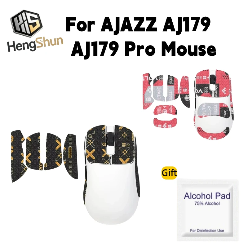 For AJAZZ AJ179 AJ179 Pro Mouse PTFEMouse Feet Skates&Anti-Slip Grip Tape Sweat Resistant Gaming Mouse Stickers With Alcohol Pad