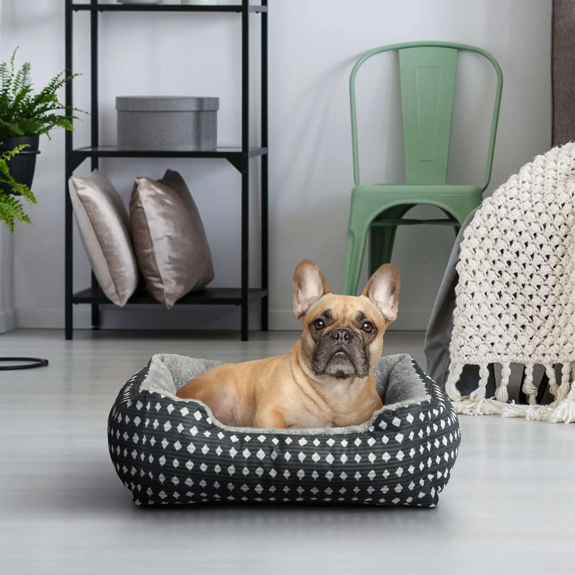 Cuddler Small Dog or Cat Bed, Black 19