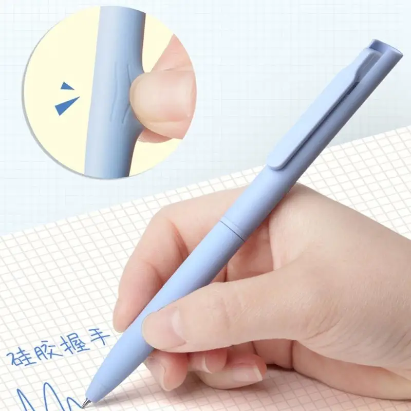 

6Pcs Neutral Pen 0.5mm Point with Press Designs Retractable Writing Tool Fast Drying Ergonomic Grip For Office Tasks