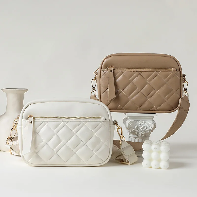 متعدد الطبقات المعين مربع الإناث عبر الجسم بو تغيير الهاتف المحمول تخزين الملمس التنقل حقيبة الكتف #3