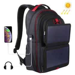 14W 5V solar backpack with panel Battery Power Bank Charger for Smartphone Outdoor Camping Climbing Travel Hiking