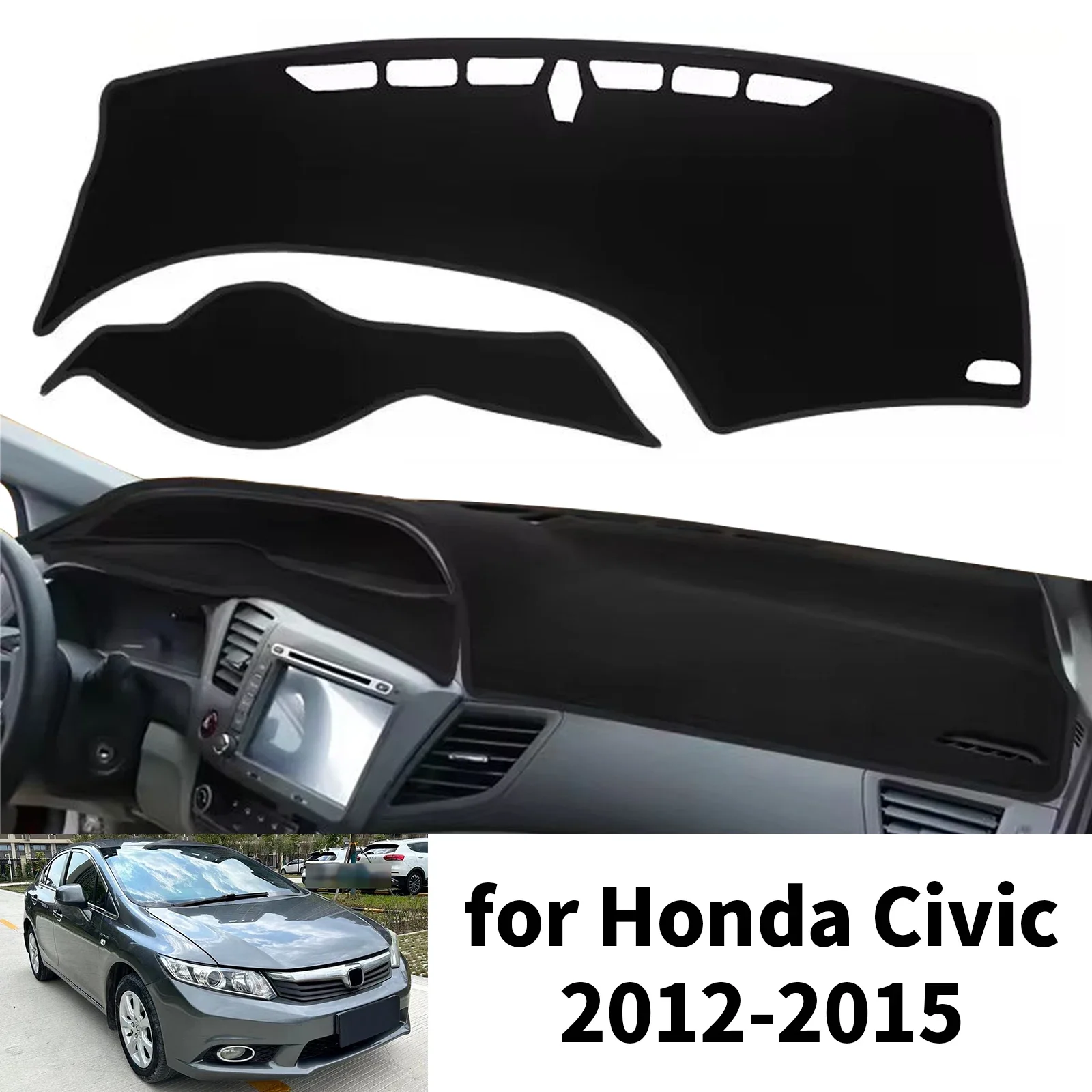 

Коврик на приборную панель для Honda Civic 9-го поколения 2012-2015, аксессуары для Civic 9, защитный коврик от солнца 2009-2014