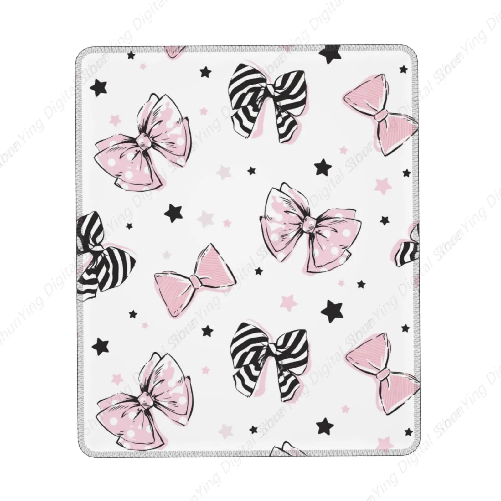 

Cute Bow Anti Slip Rubber Base Mouse Pad For Girls Suitable For Gaming Office And Home Computer Mouse Pads As A Gift 25*30cm