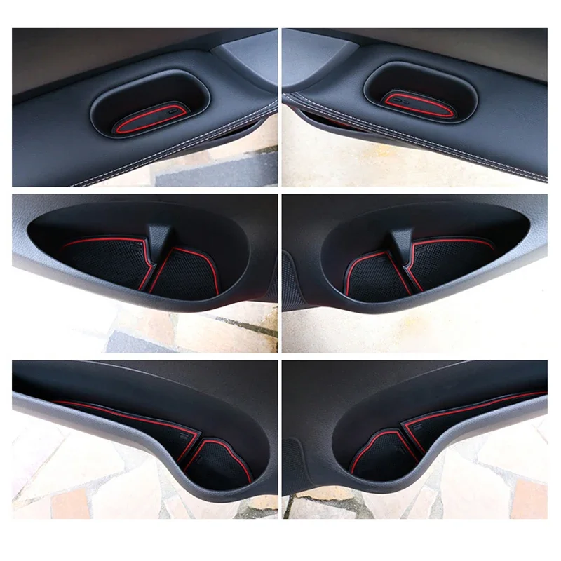 Anti-slip Door Groove Mat Gate Slot Cup Pad for Chevrolet Cruze 2 2016~2019 2017 2018 MK2 Chevy Sedan Hatch Accessories Goods