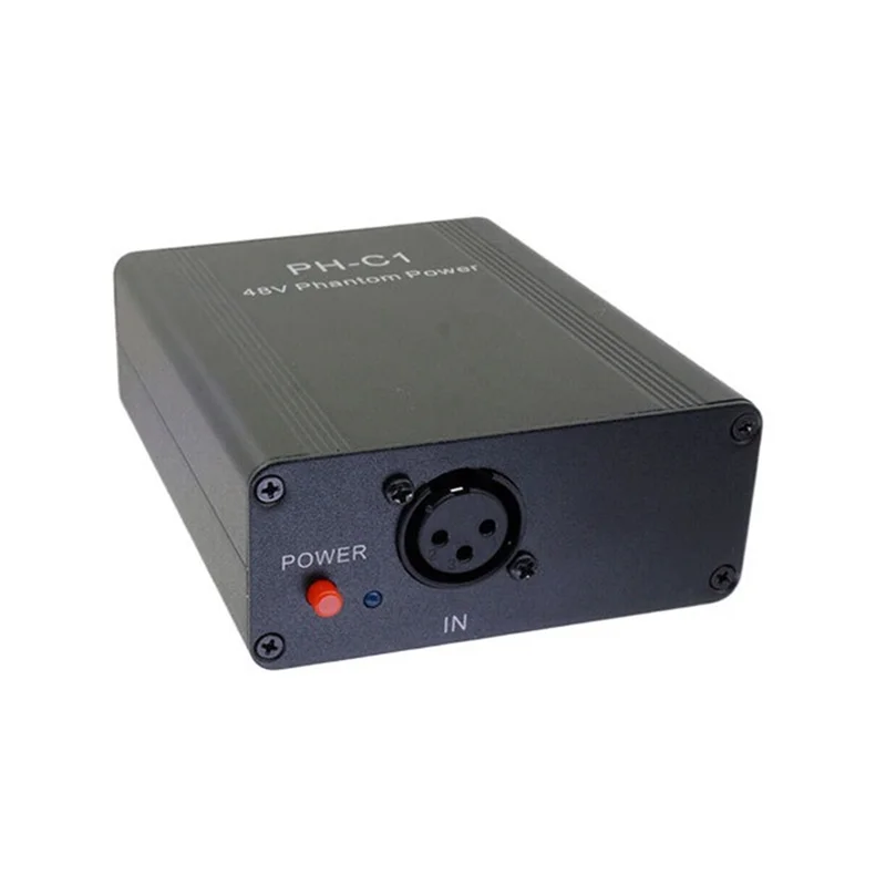 Adaptador de corriente A16Q-Phantom de 48V, portátil para exteriores, recargable para todos los equipos de grabación de micrófono de condensador, adaptador de corriente Phantom