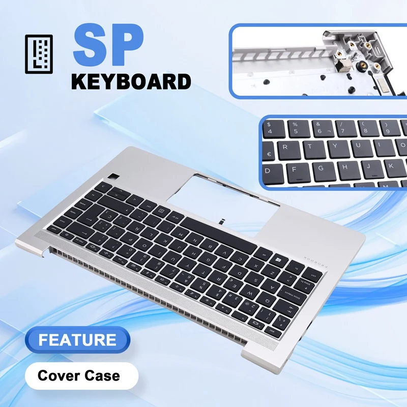 SP Keyboard For HP Probook 440 G8 445R Zhan66 14 G4 G5 X8Q Palmrest Upper Cover Case Backlit 440 G9 Not Universal