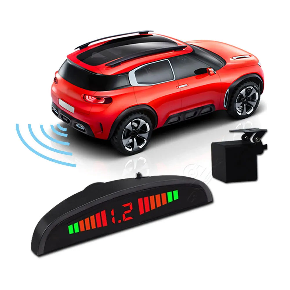 0-10m Car LED Parking Sensor Auto Reverse Radar Detector System LED Backlight Display Sensors Parking Assistance