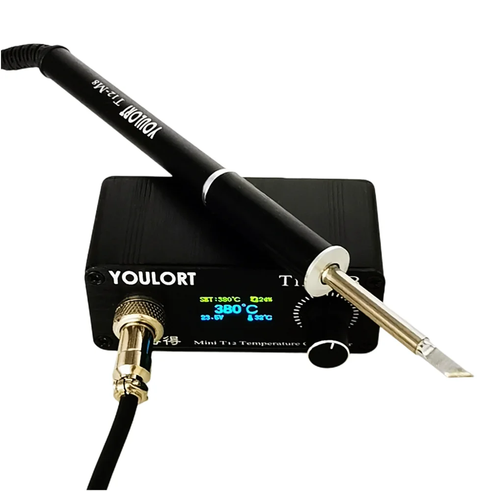 YOULORT MINI T12-705B Soldering Iron station Solder Electric Tools Welding Iron Tips Temperature Controller Without power adpate