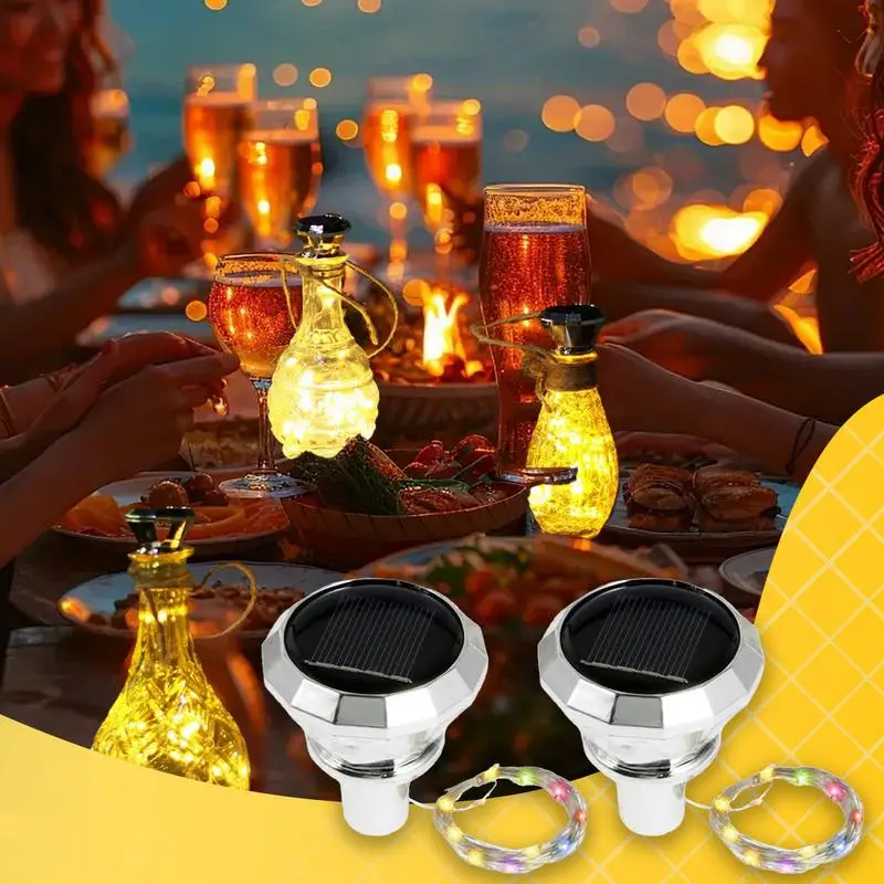 

Led Bottle Lights 6X Fairy String Light Waterproof Solar Powered Lamp Wine Bottle Decorations For Wedding Garden Holiday
