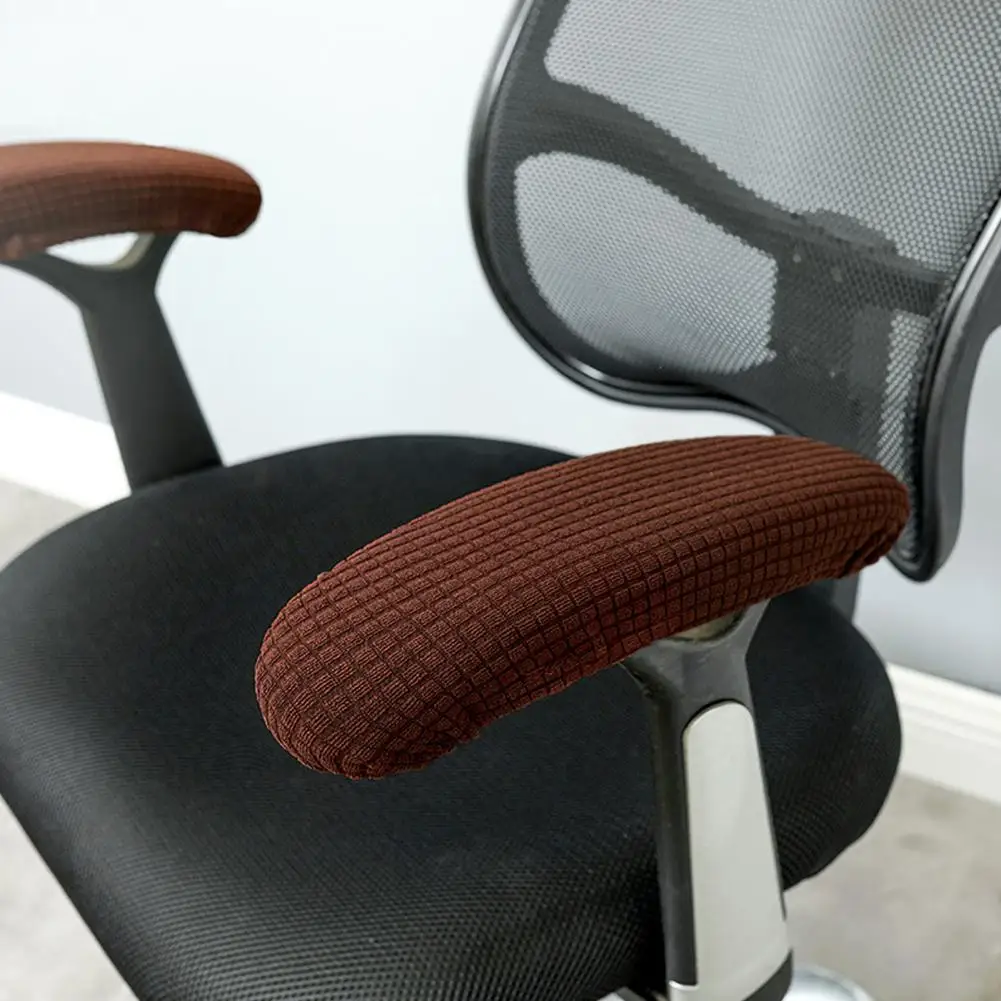 Wrinkle-free Armrest Protectors 1 Pair Office Chair Armrest Covers Elastic Washable Armrest Protectors Removable for Office