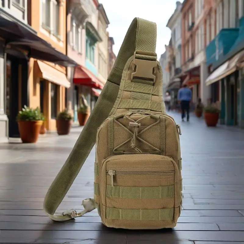 

Military camouflage burger travel crossbody bag multifunctional sports outdoor mountaineering tactical single shoulder chest bag