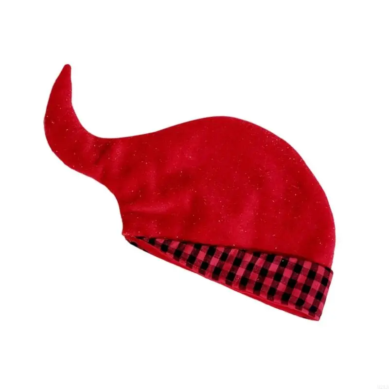 2025 New Cheerful Elf Hat Dwarf Unisex Hat Slouch Christmas Glitter Headwear