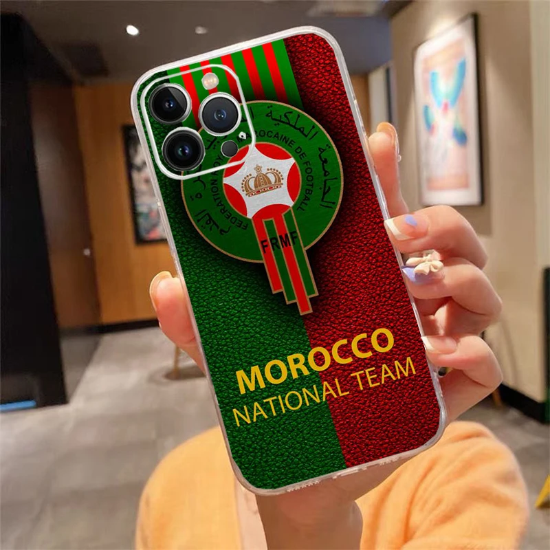 

Phone Case For iphone 17 Pro Max Air 16 15 14 13 Pro Max 15 16 Pro 15Plus Morocco Flag Passport