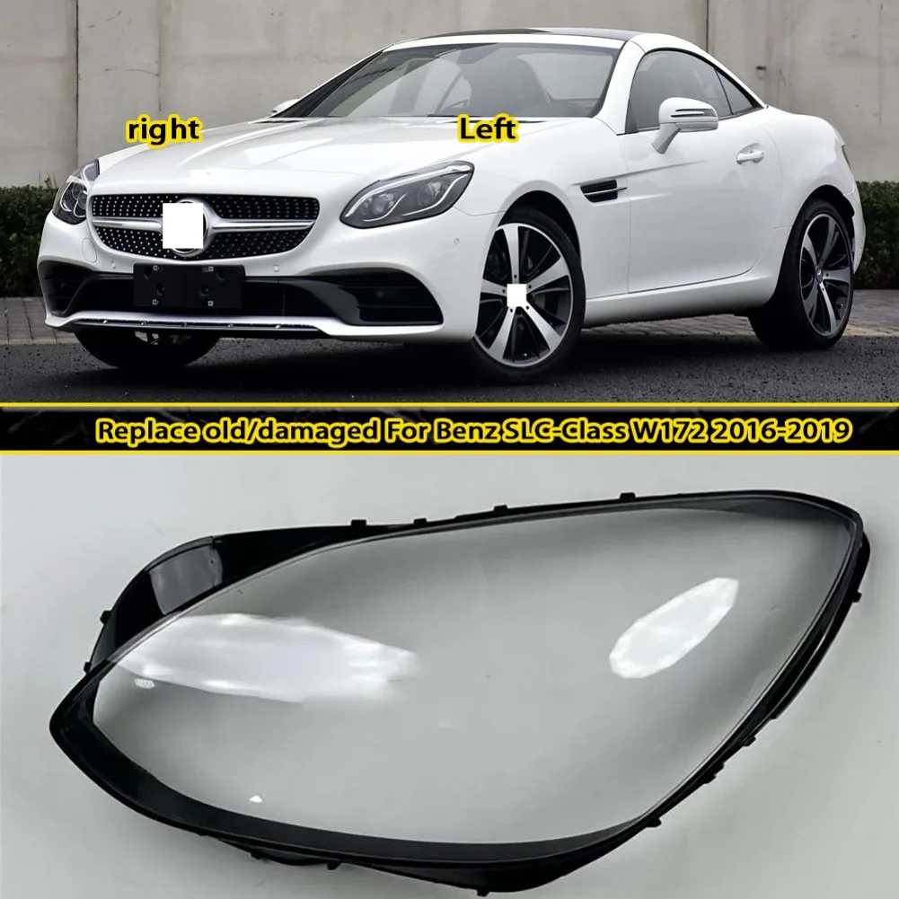 

Headlamps Transparent Shell Lens Case For Mercedes-Benz SLC-Class W172 2016 2017 2018 Front Headlight Cover