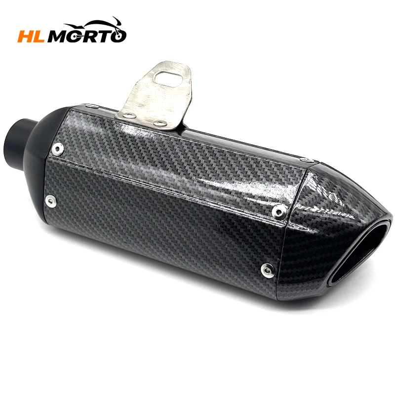 28mm Motorrad Auspuff Rohr Auspuff Für Honda Yamaha 125cc 150cc 160cc ATV Motocross Dirt Pit Bike Carbon universal