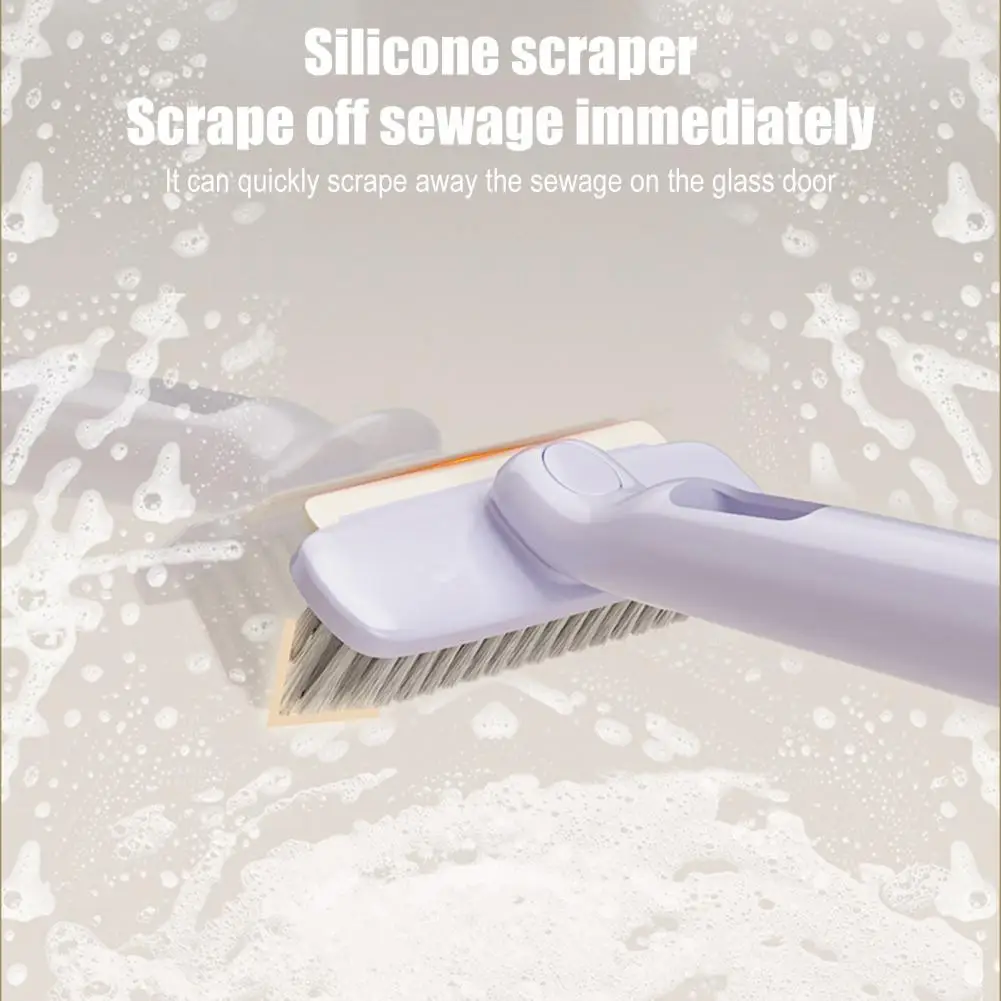 V-shaped Bristle Scrubber Brush with Spray Function V-shaped Bristles Scrubber 360° Rotating Brush Head 3-in-1 for Surfaces