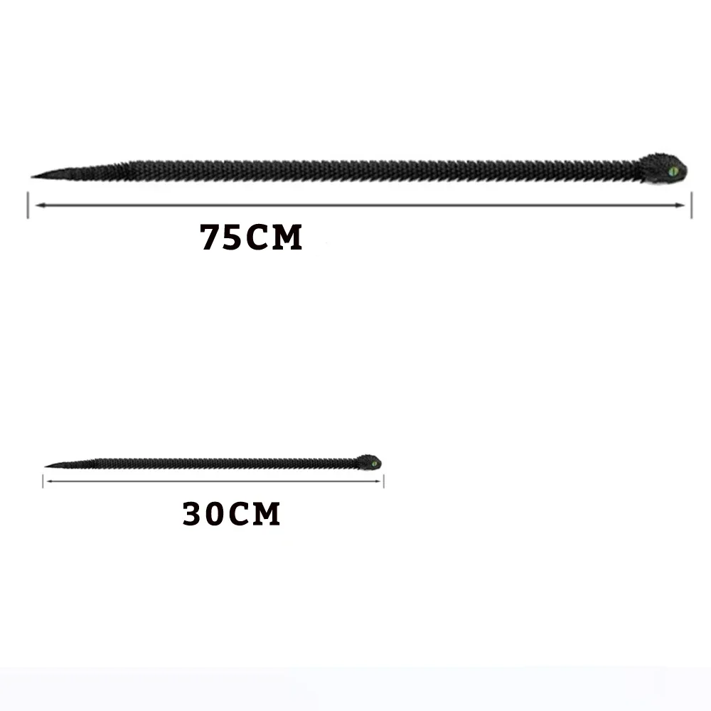 ثلاثية الأبعاد مطبوعة ثعبان للتدوير مفصلية ثعبان مشترك التنقل الحيوان محاكاة نموذج مكتب سطح المكتب زخرفة ديكور المنزل الاطفال هدية #5