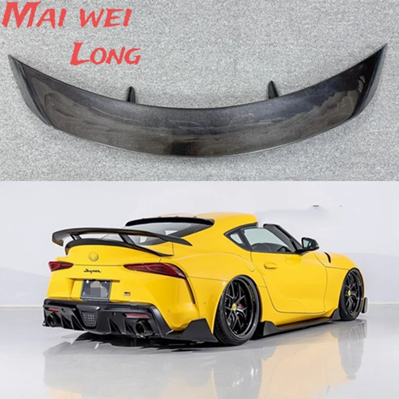 

Rear Trunk Spoiler For Toyota Supra 2019 2020 2021 Carbon Fiber Material Glossy Carbon Lip Spoiler Wing For Supra