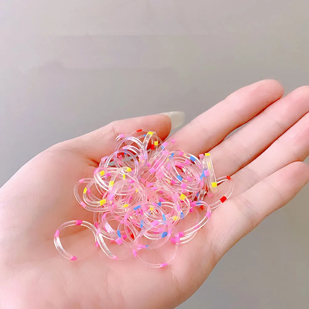 

1000pcs Thick Hair Ties High Elastic Colorful Rubber Bands Durable Kids Hair Accessories Stretchy For Braids Ponytails Braid