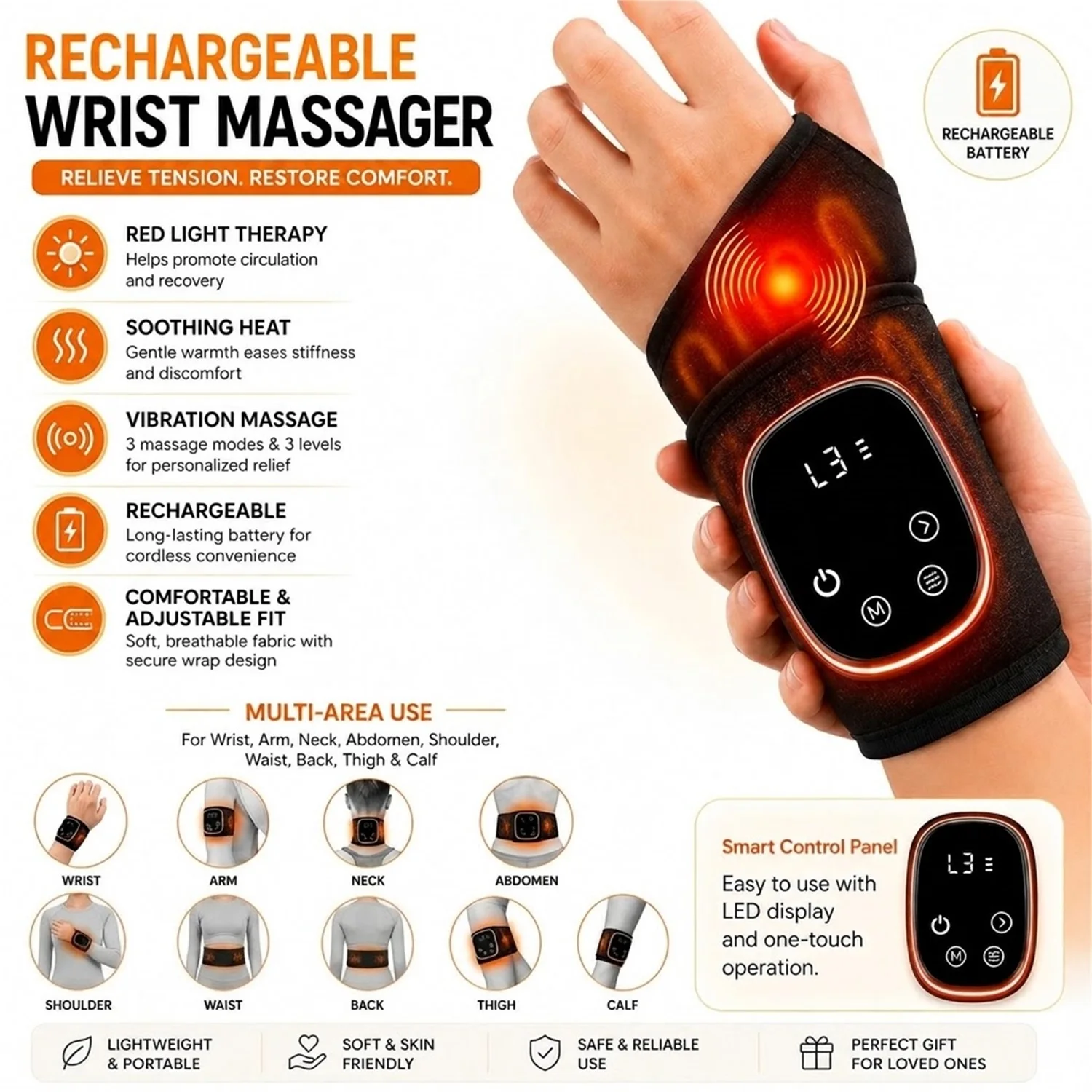 Cordless USB Electric Elbow Adjustable Elbow Support Brace Electric Heating Elbow Pad Warm Wrap Support Elbow Sleeve Protector