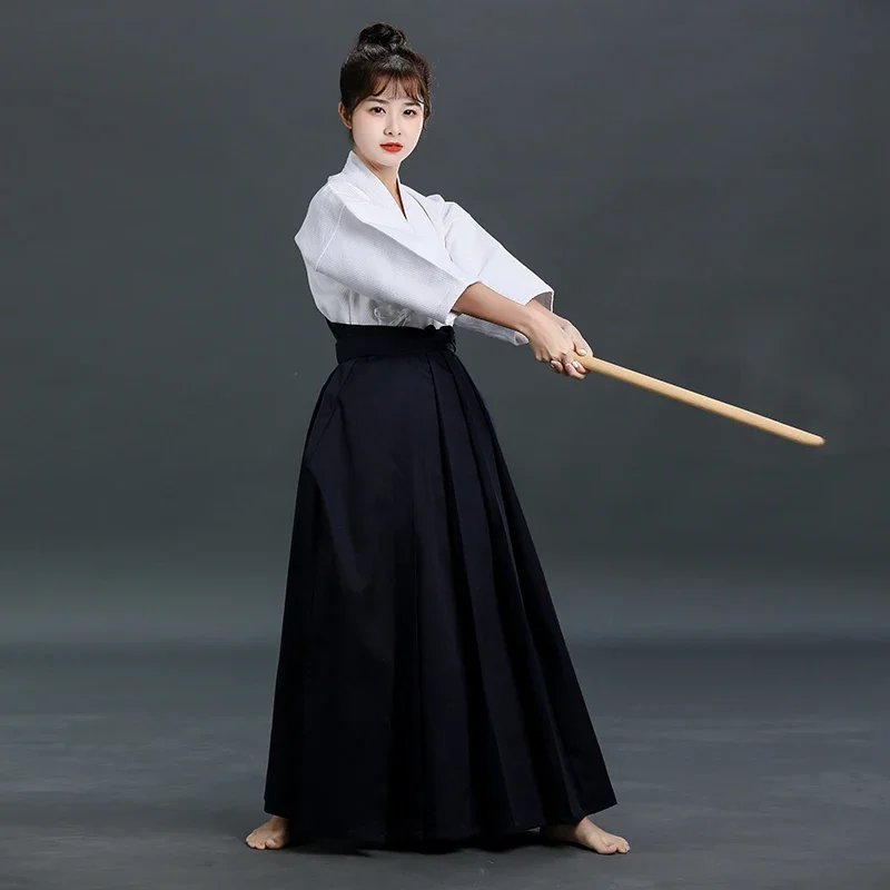 100%Cotton Japan Kendo Aikido Hapkido Martial Arts Clothing Sportswear Hakama Martial for Mens Women Traditional Clothing